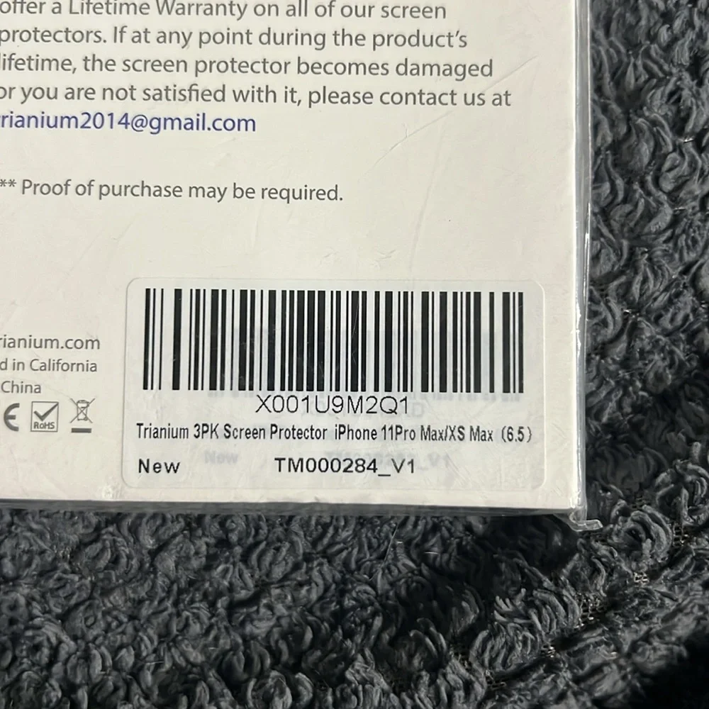 Trianium premium tempered glass screen protector for apple iPhone 11 Pro Max/ XS
